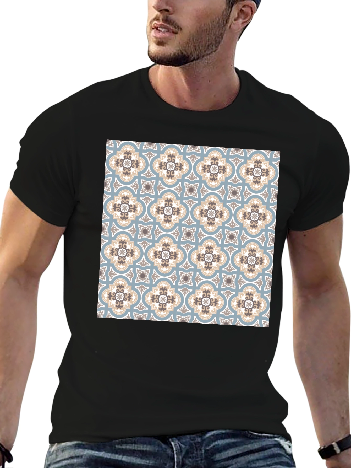 Patterned Graphic Tee - Stylish Comfort