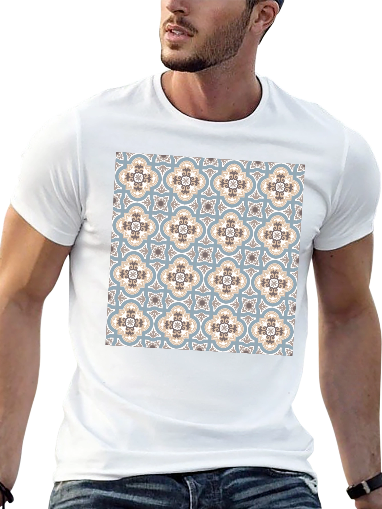 Patterned Graphic Tee - Stylish Comfort