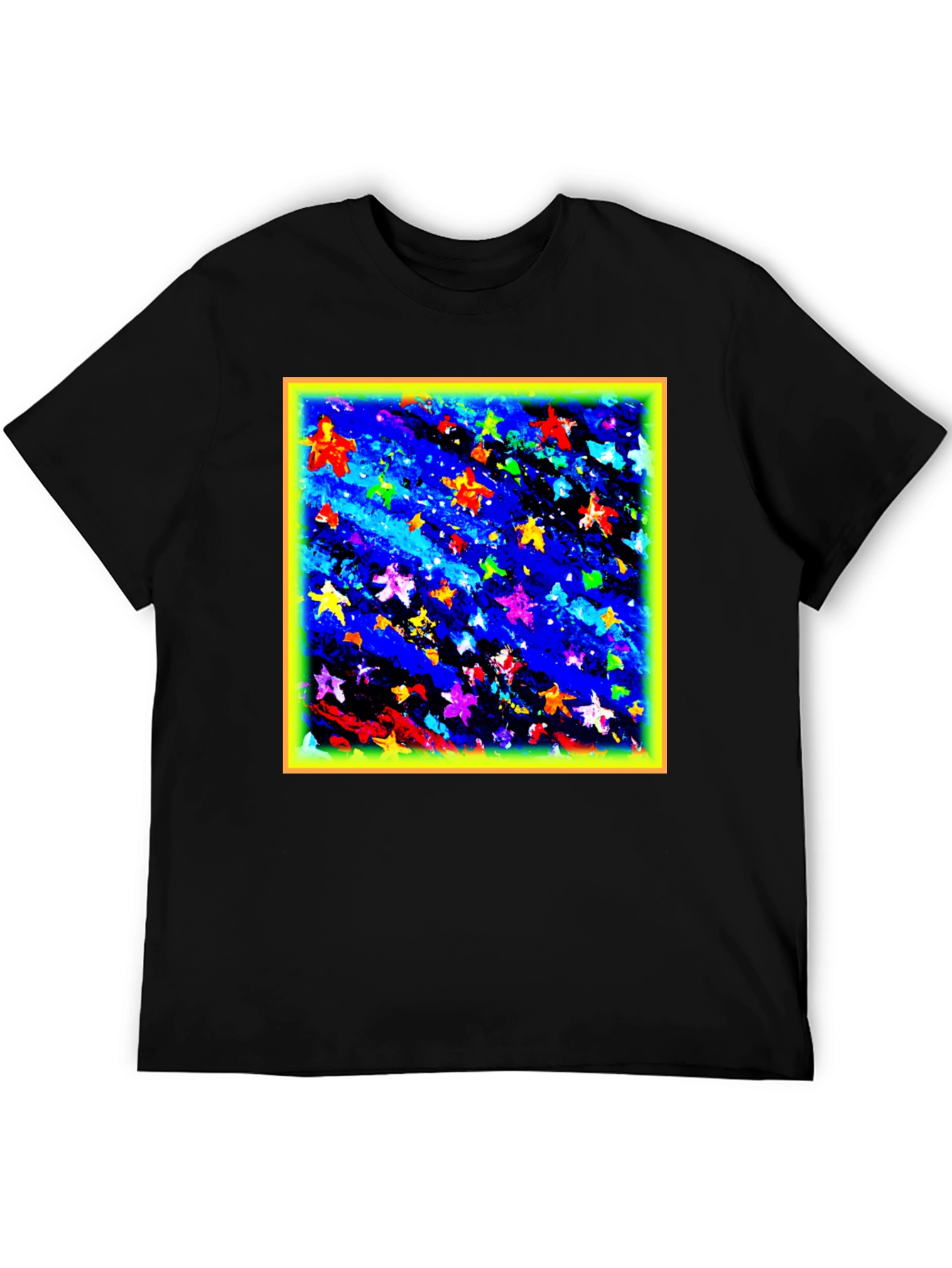 Abstract Stars Black T-Shirt