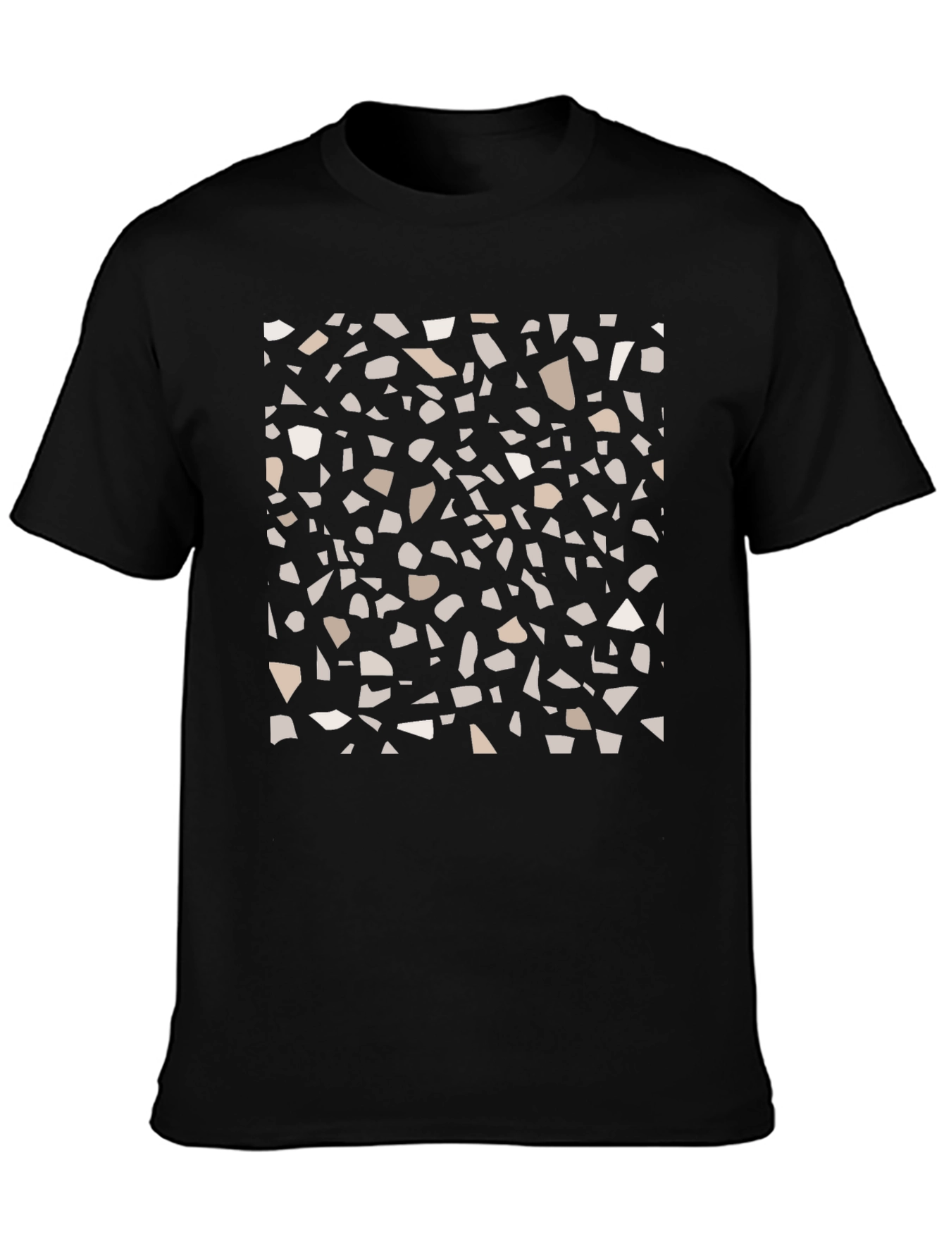 Abstract Pattern Black T-Shirt
