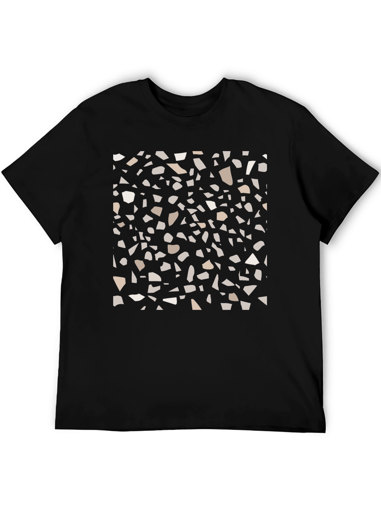 Abstract Pattern Black T-Shirt