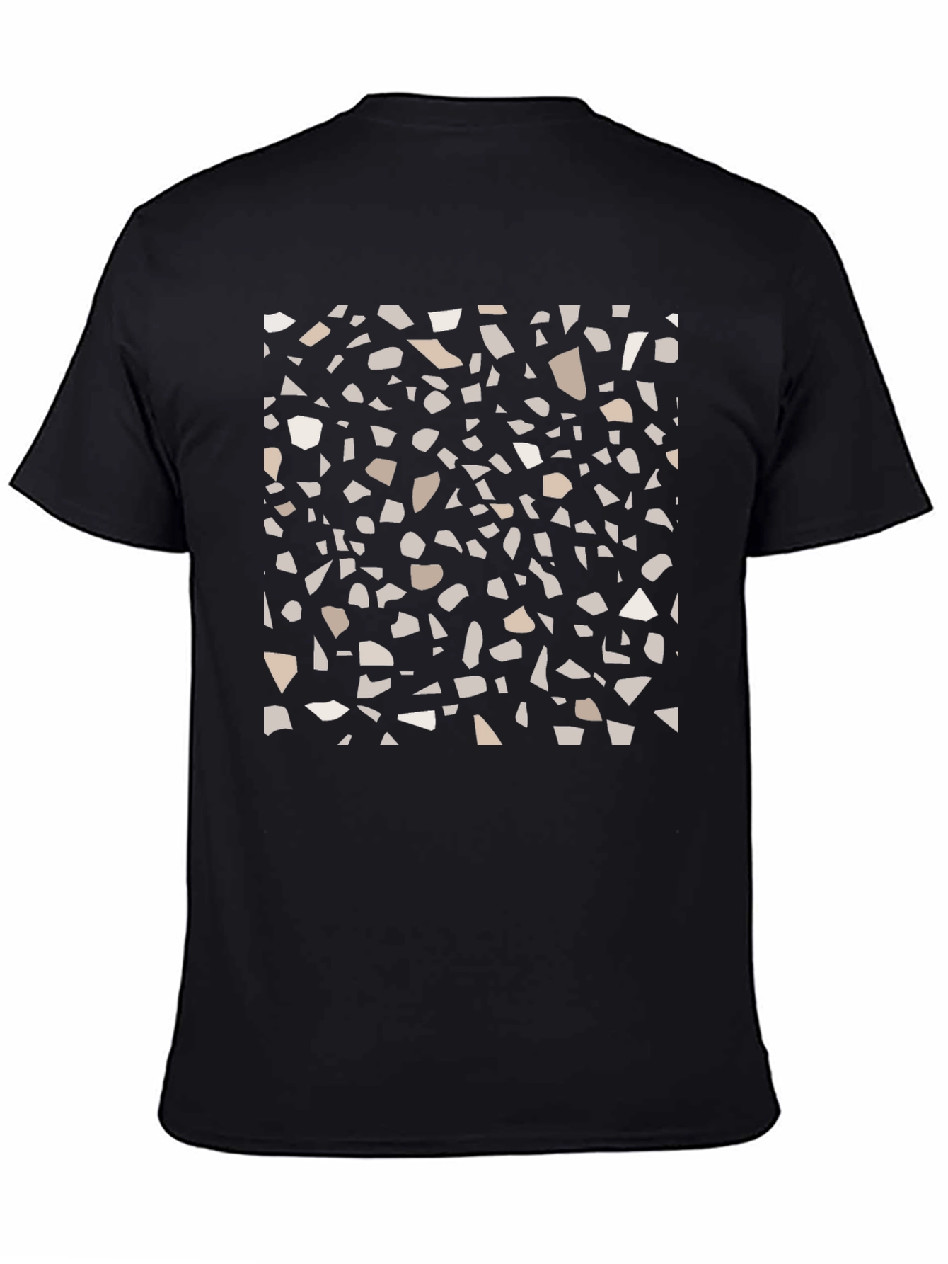 Abstract Pattern Black T-Shirt