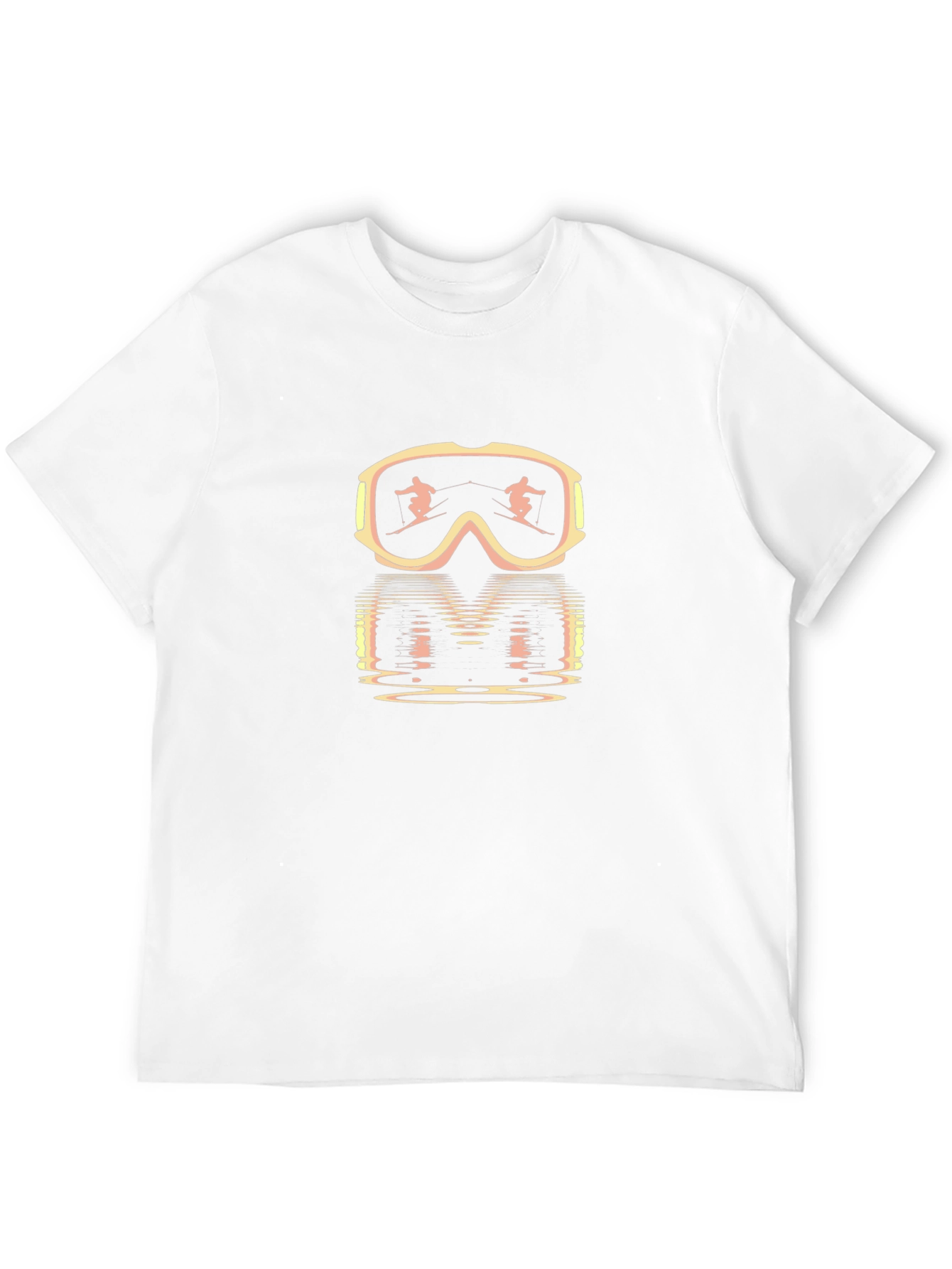 Ski Goggles Reflection Graphic Tee - Black Cotton