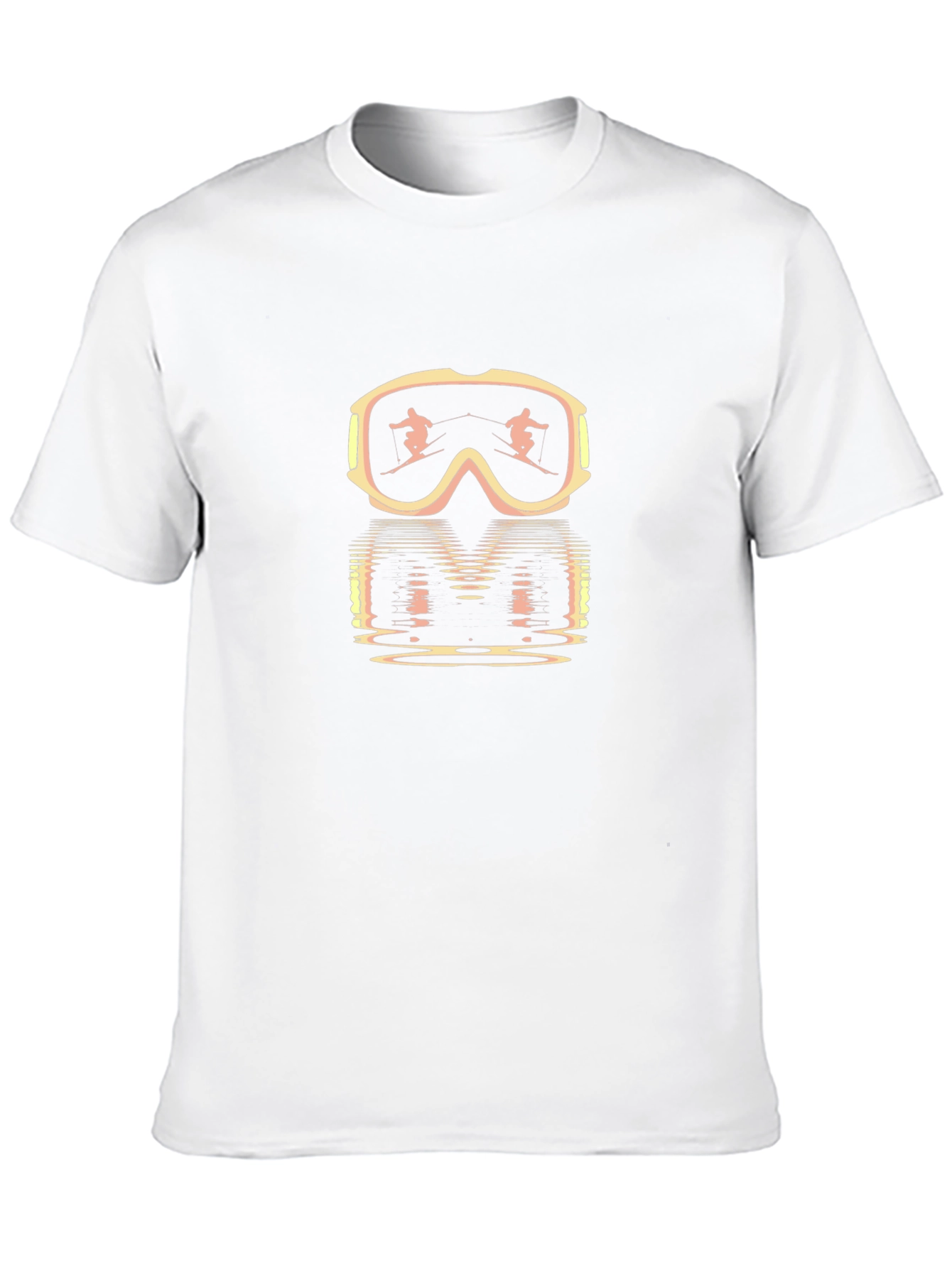 Ski Goggles Reflection Graphic Tee - Black Cotton