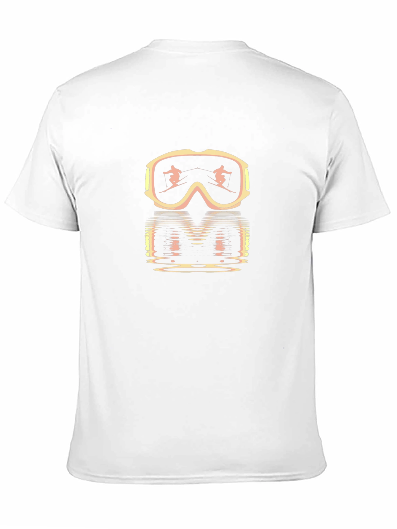 Ski Goggles Reflection Graphic Tee - Black Cotton