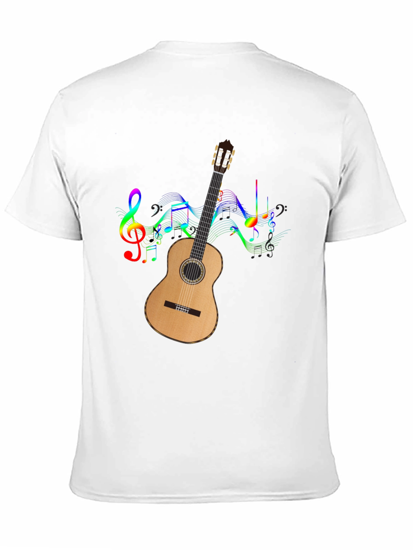 Musical Guitar Graphic Tee - Mens Black T-Shirt