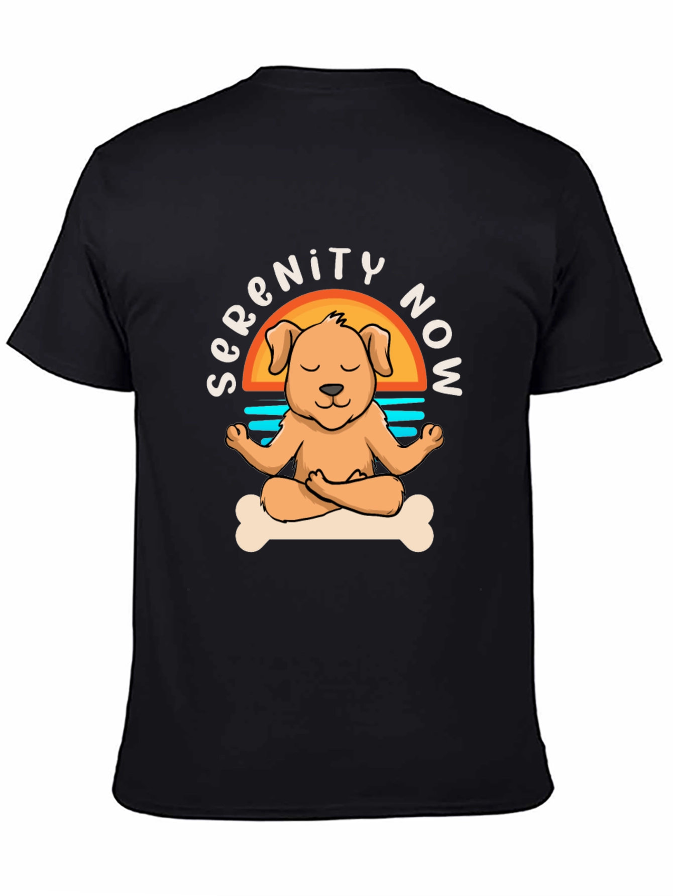 Serenity Now Dog Yoga Meditation T-Shirt