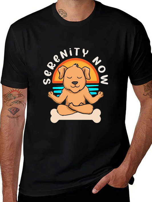 Serenity Now Dog Yoga Meditation T-Shirt