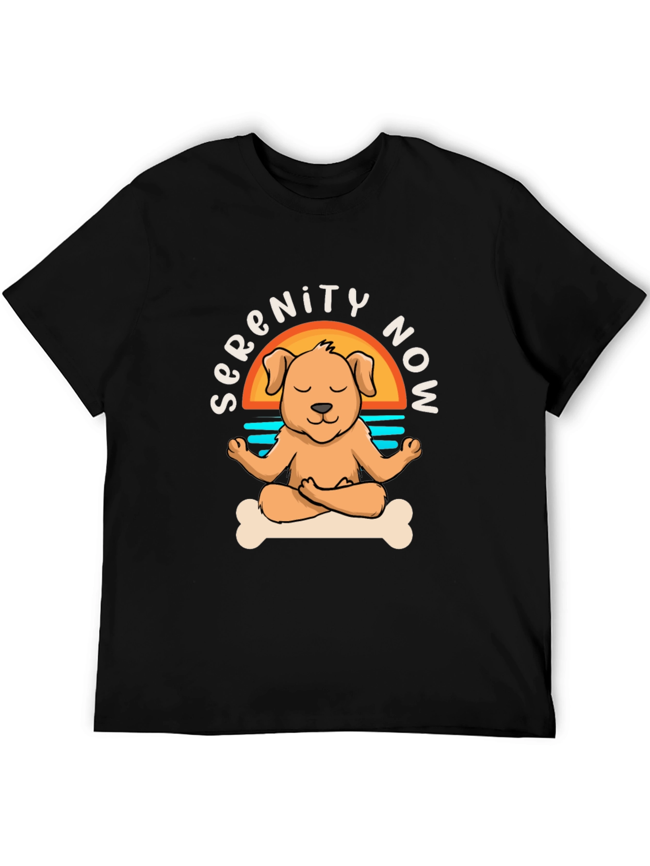 Serenity Now Dog Yoga Meditation T-Shirt