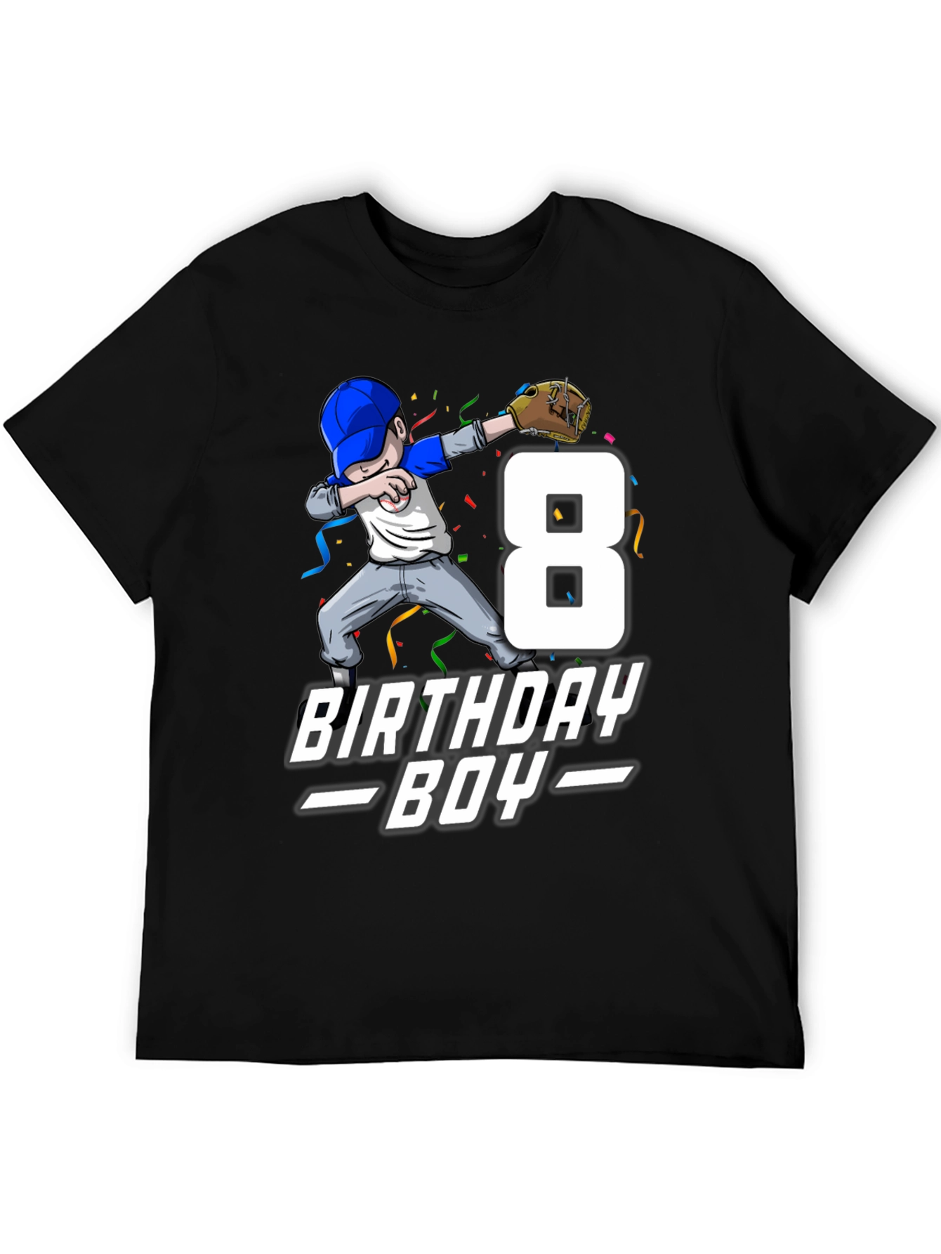 Birthday Boy Baseball 8th Birthday T-Shirt