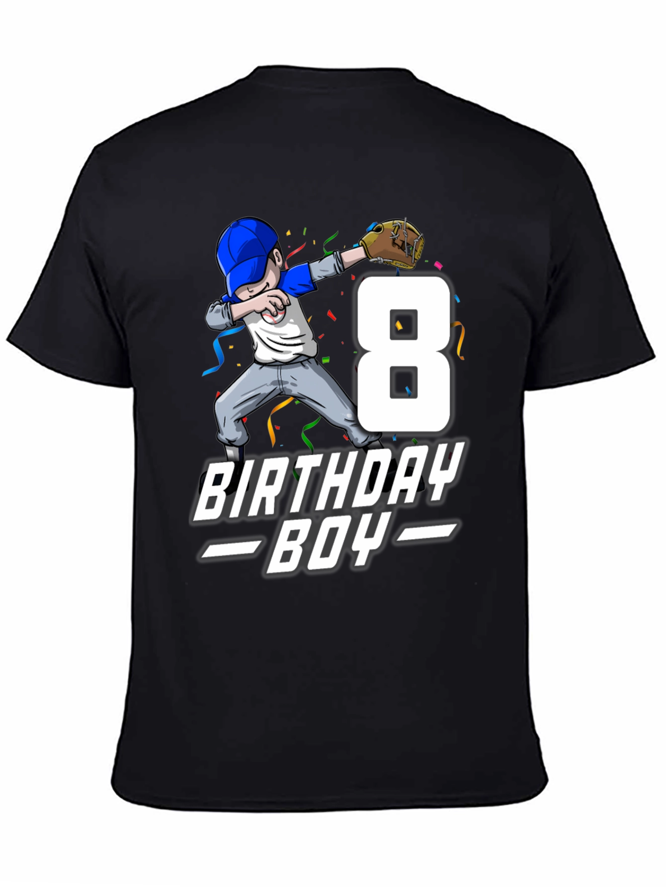 Birthday Boy Baseball 8th Birthday T-Shirt