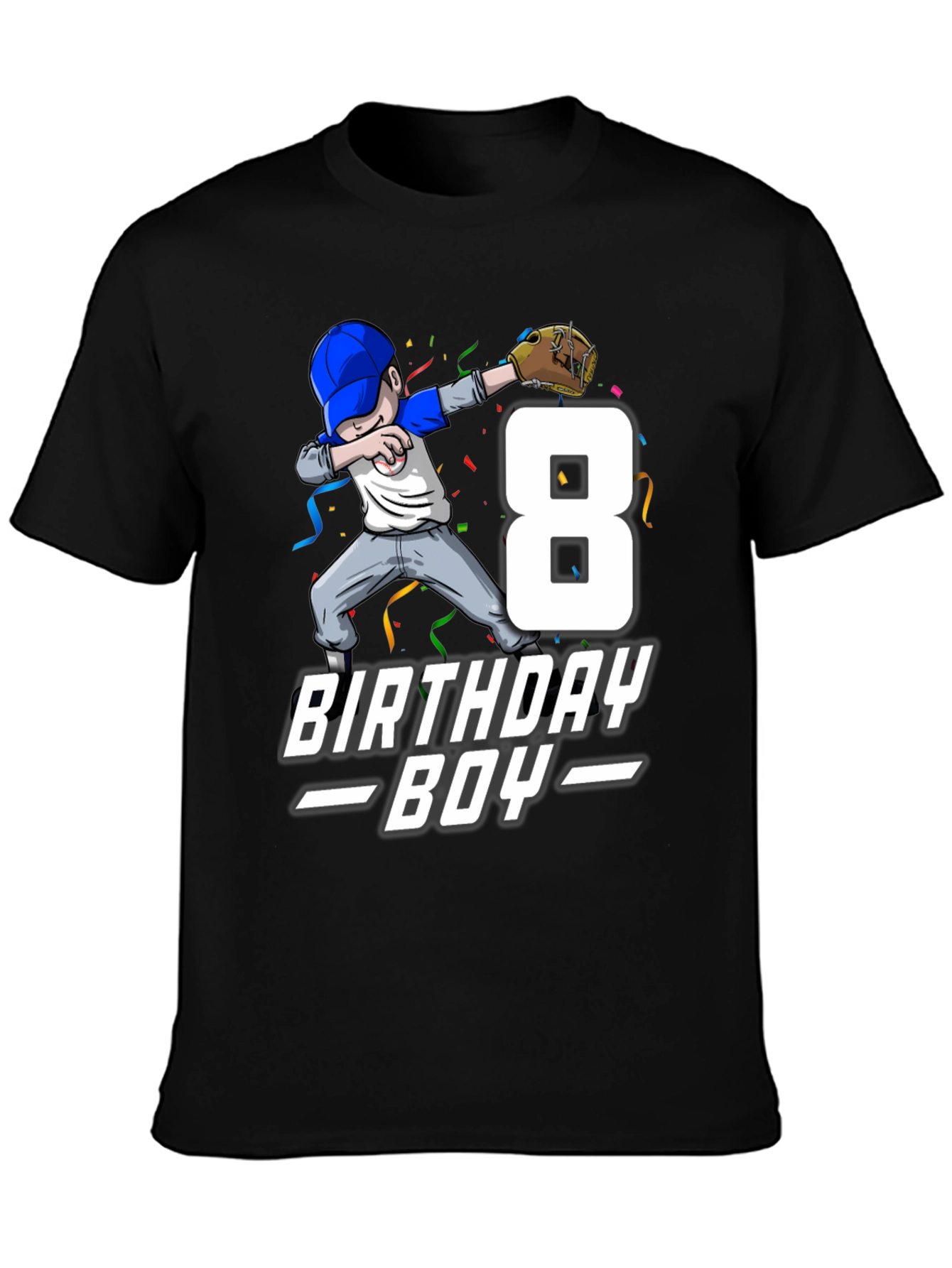 Birthday Boy Baseball 8th Birthday T-Shirt