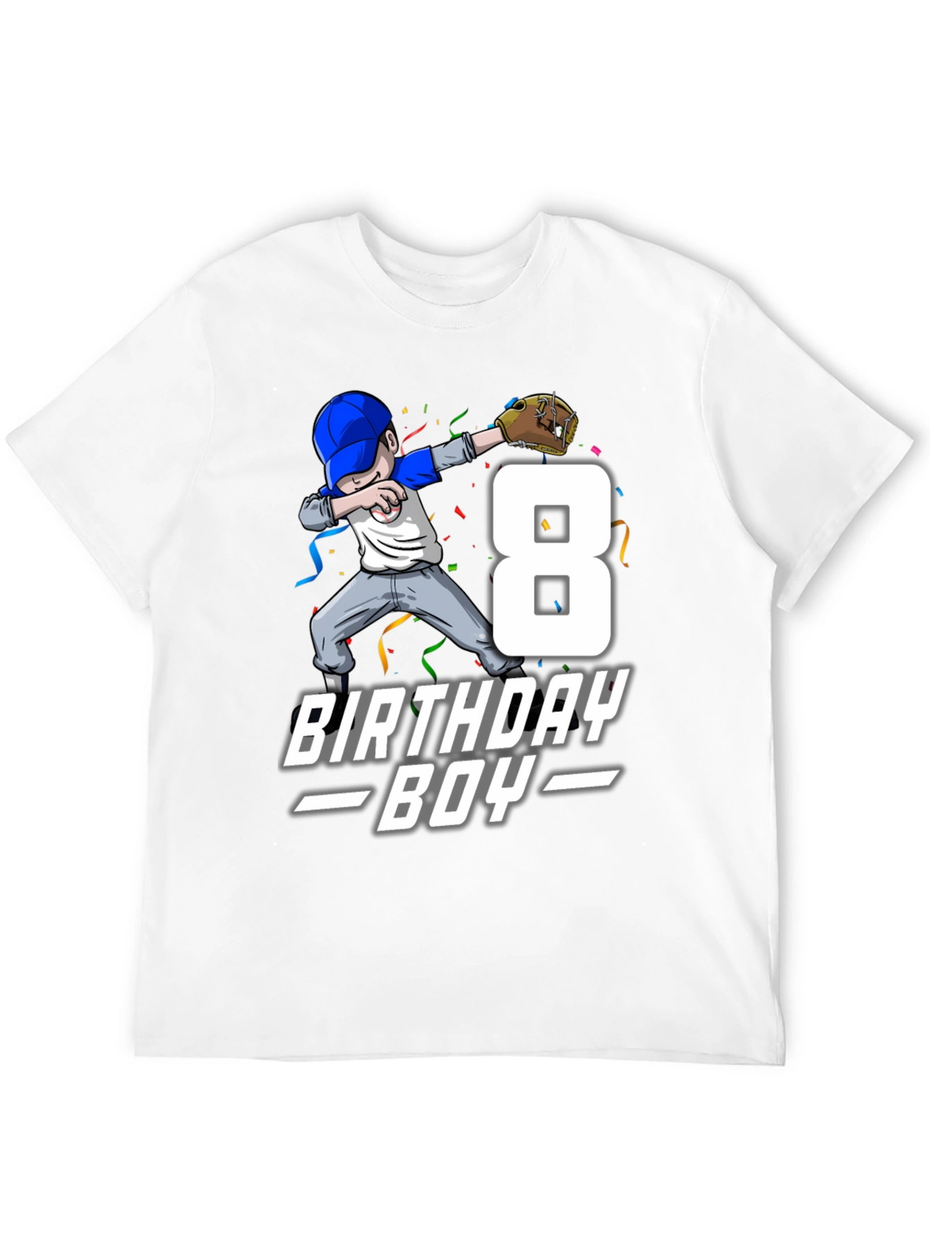 Birthday Boy Baseball 8th Birthday T-Shirt