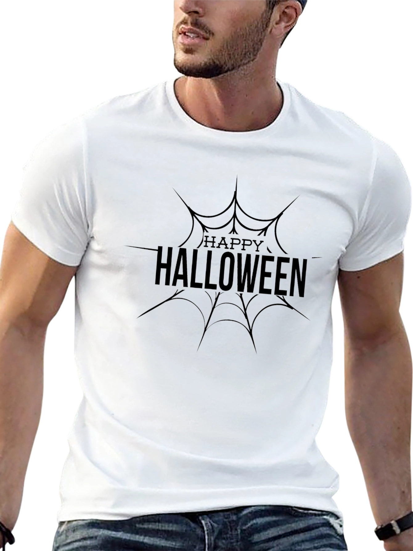 Happy Halloween Spiderweb T-Shirt