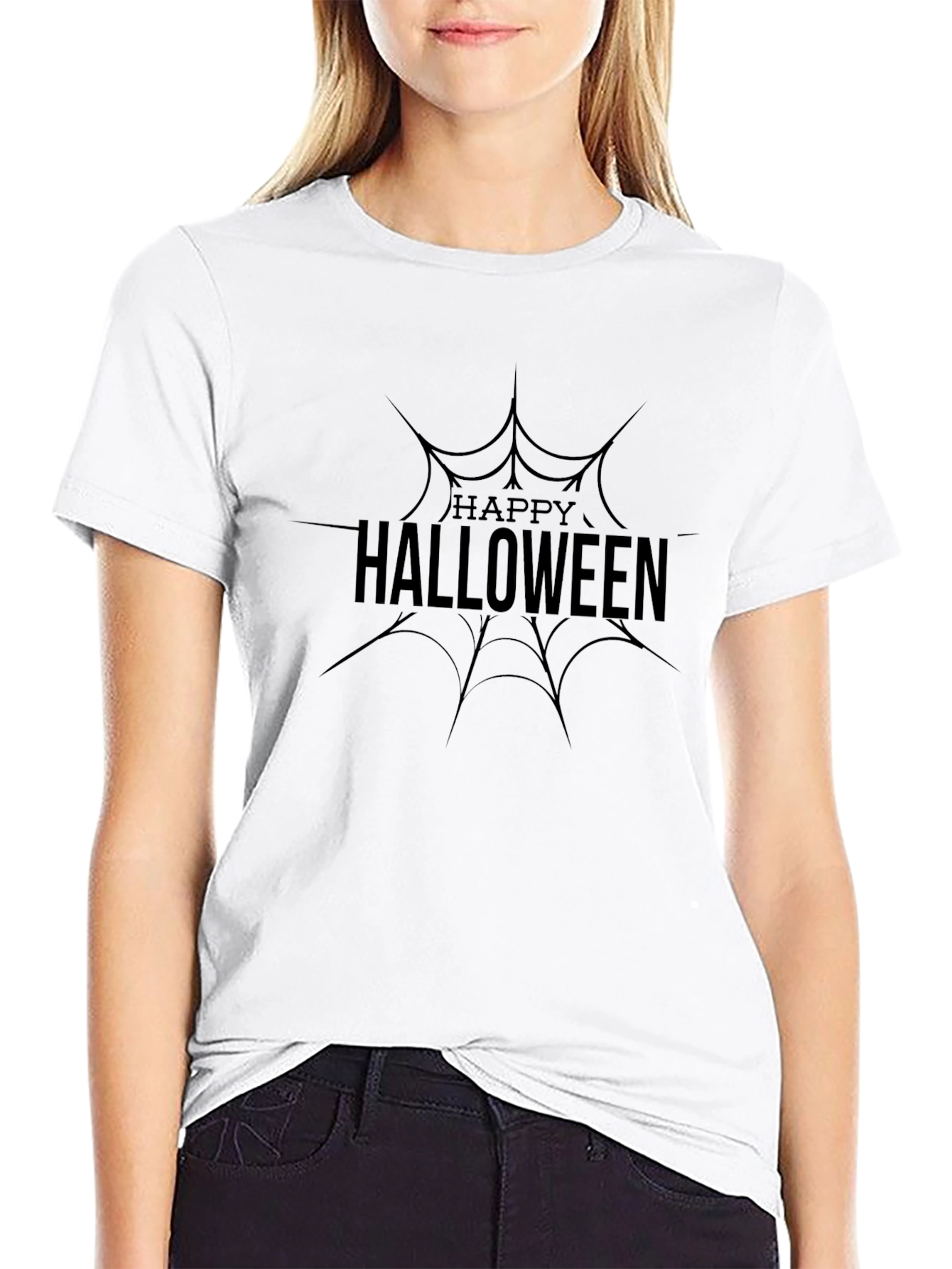Happy Halloween Spiderweb T-Shirt