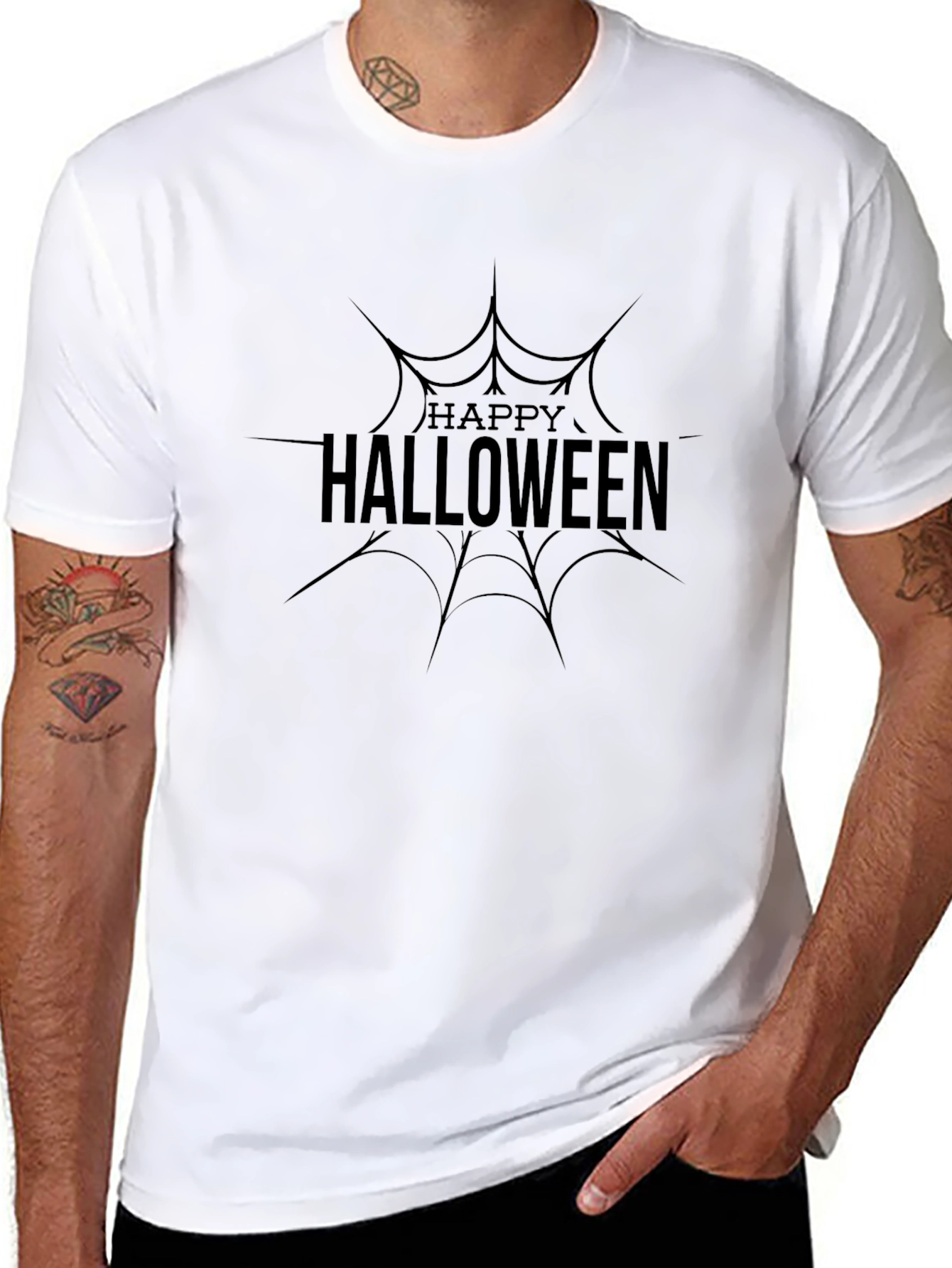 Happy Halloween Spiderweb T-Shirt