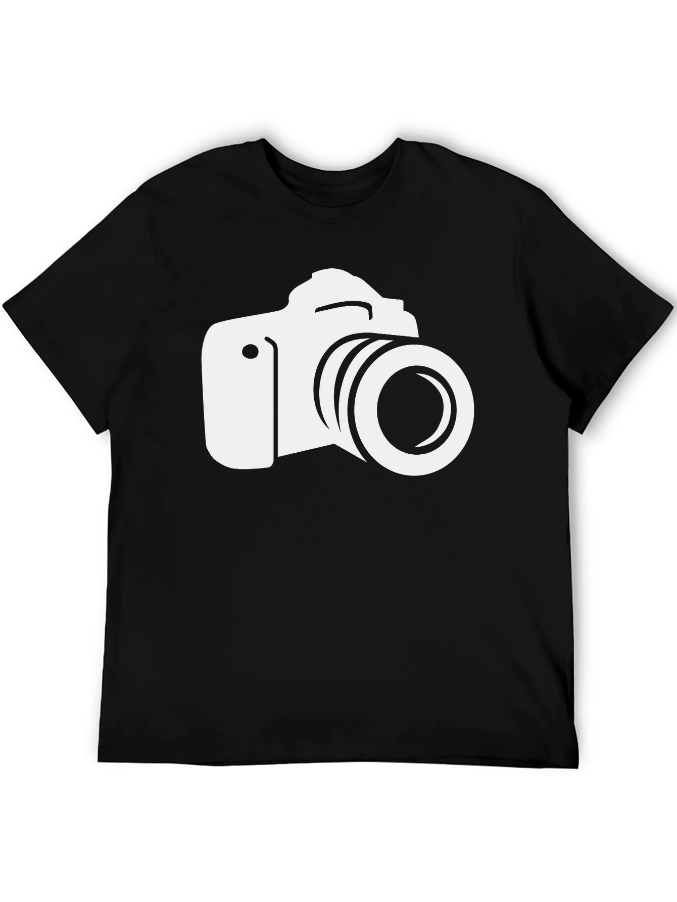 Camera Graphic T-Shirt - Black Cotton Tee