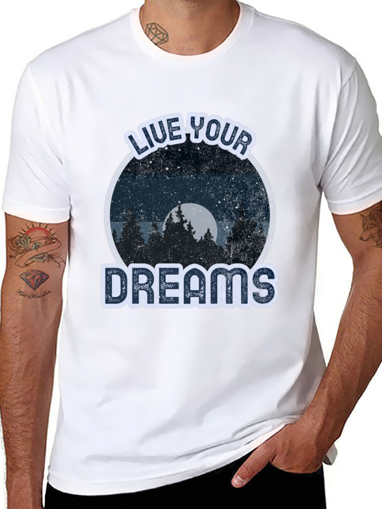 Live Your Dreams Graphic Tee -  Nature Lover T-Shirt