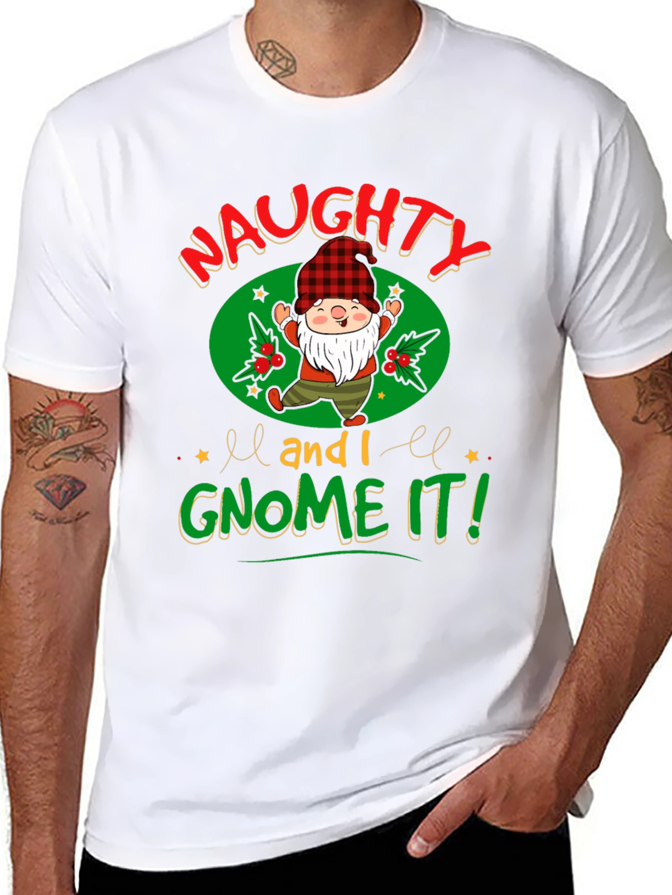 Naughty and I Gnome It! Christmas T-Shirt