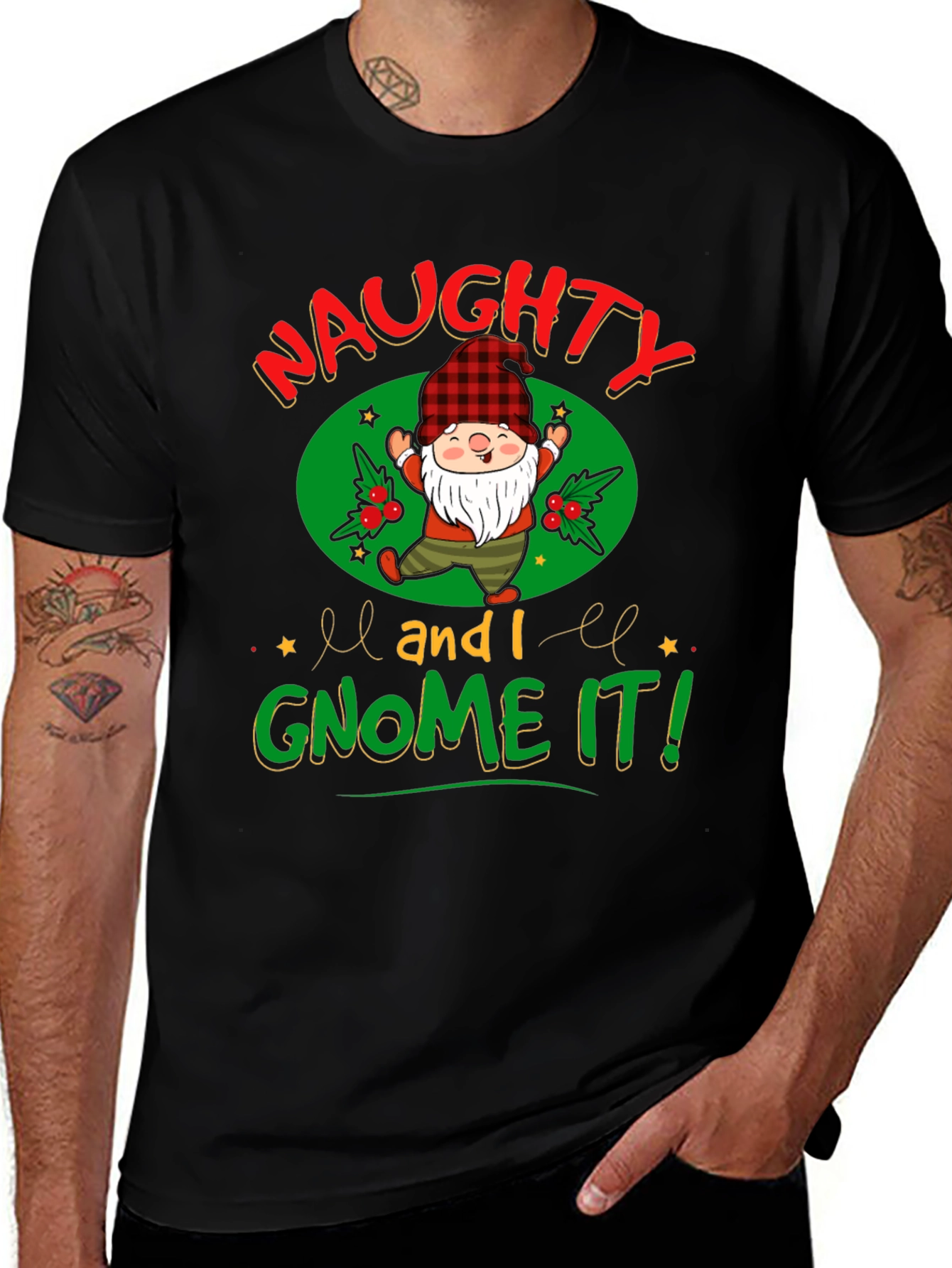 Naughty and I Gnome It! Christmas T-Shirt