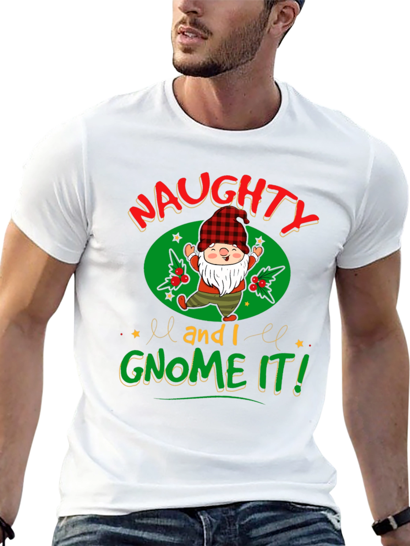 Naughty and I Gnome It! Christmas T-Shirt