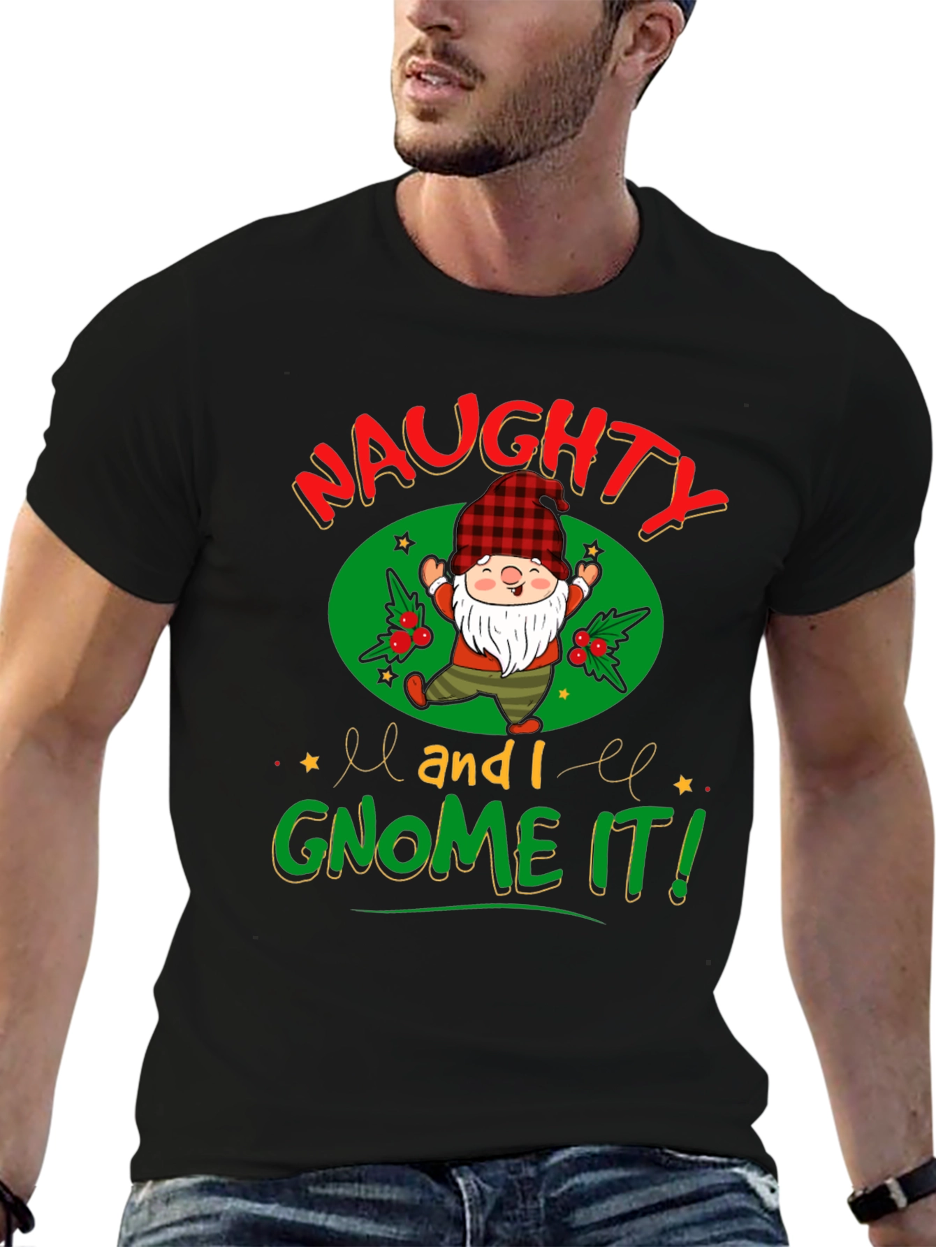 Naughty and I Gnome It! Christmas T-Shirt