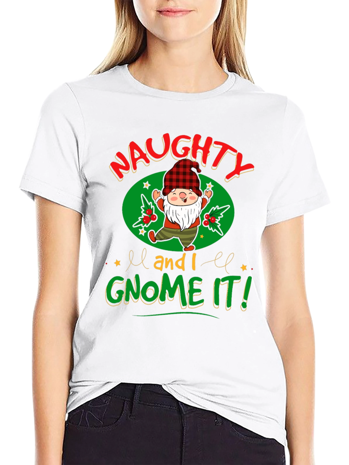 Naughty and I Gnome It! Christmas T-Shirt