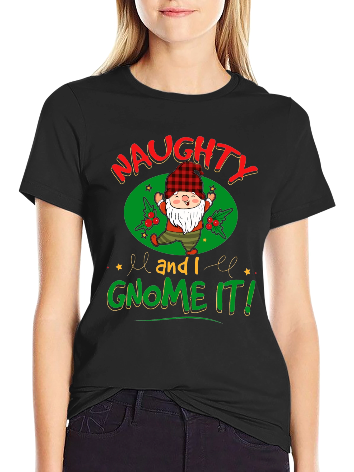Naughty and I Gnome It! Christmas T-Shirt
