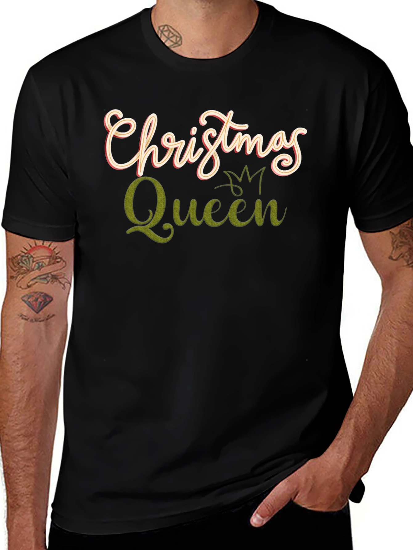 Christmas Queen Graphic Tee - Holiday Apparel