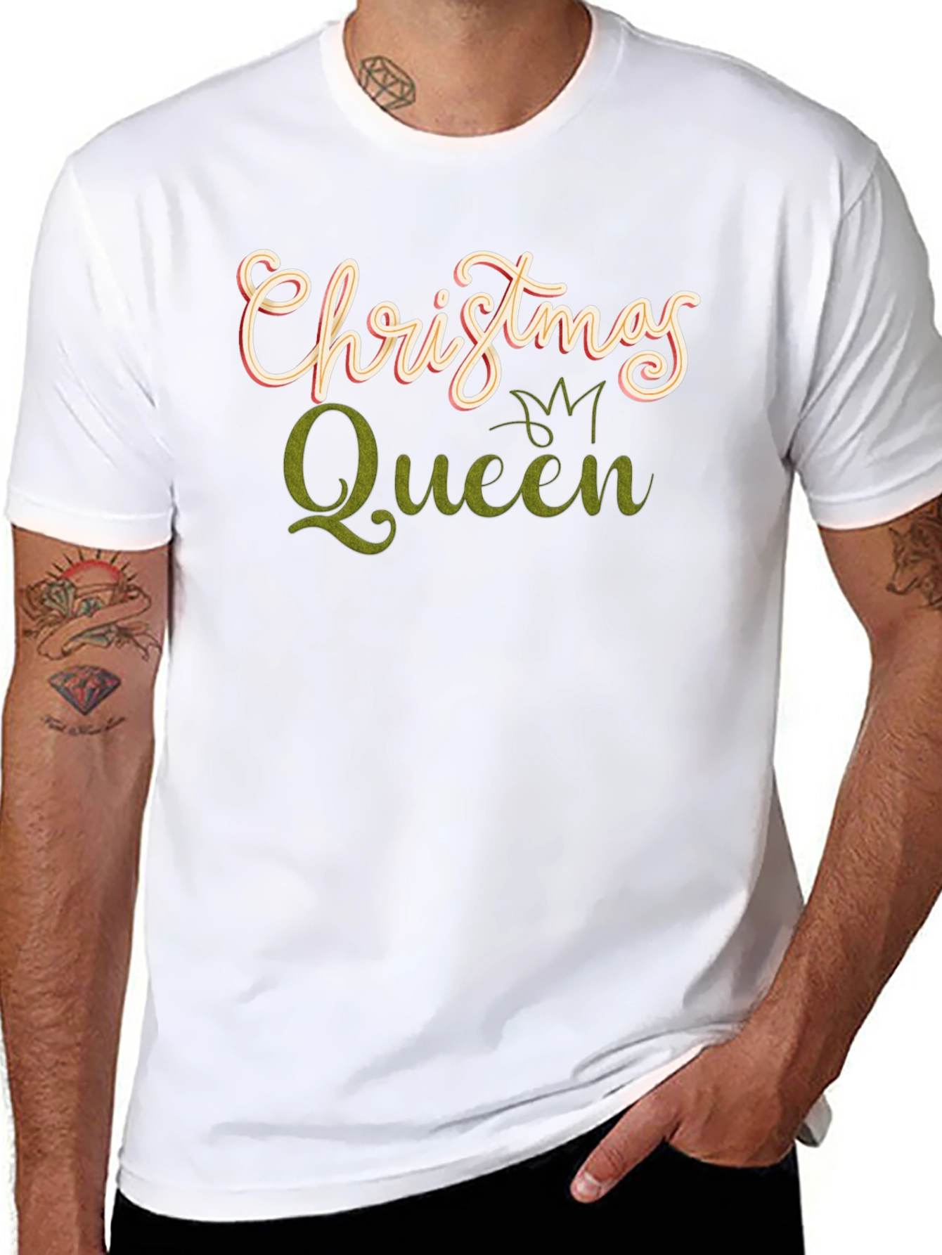 Christmas Queen Graphic Tee - Holiday Apparel