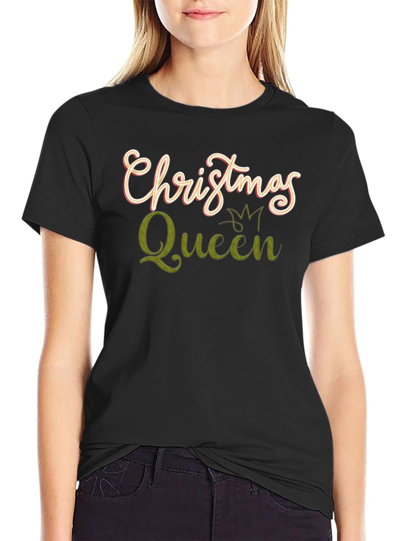 Christmas Queen Graphic Tee - Holiday Apparel