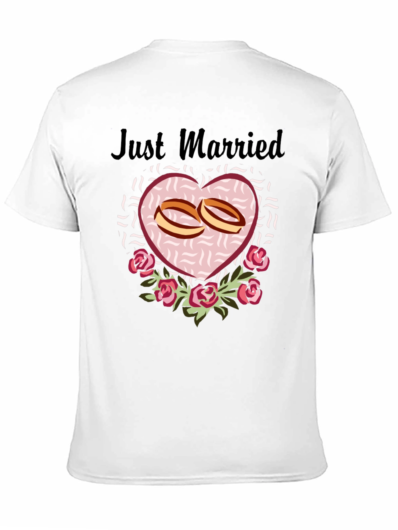 Just Married Graphic Tee - Black