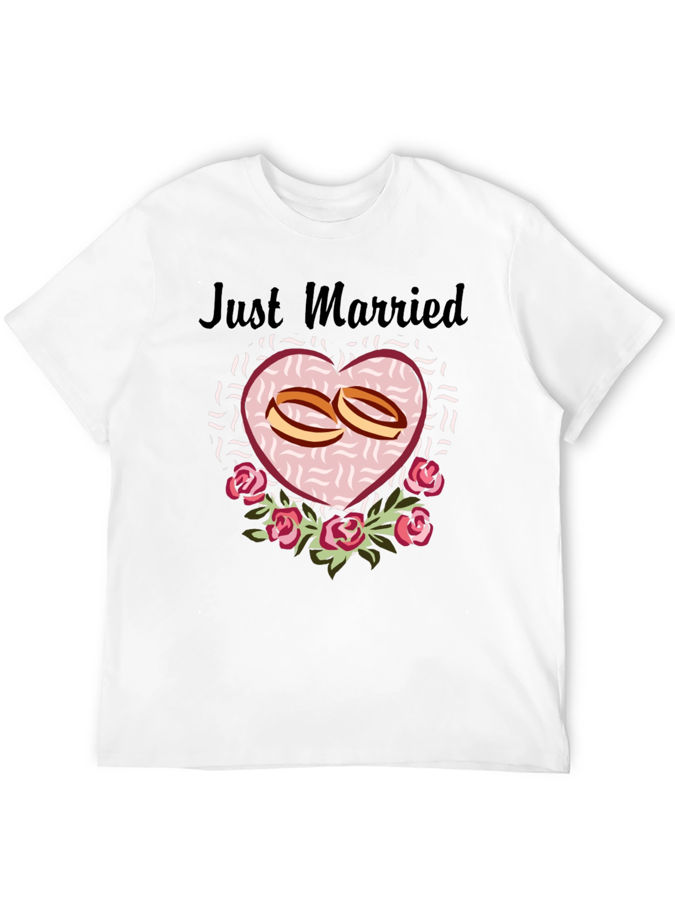 Just Married Graphic Tee - Black