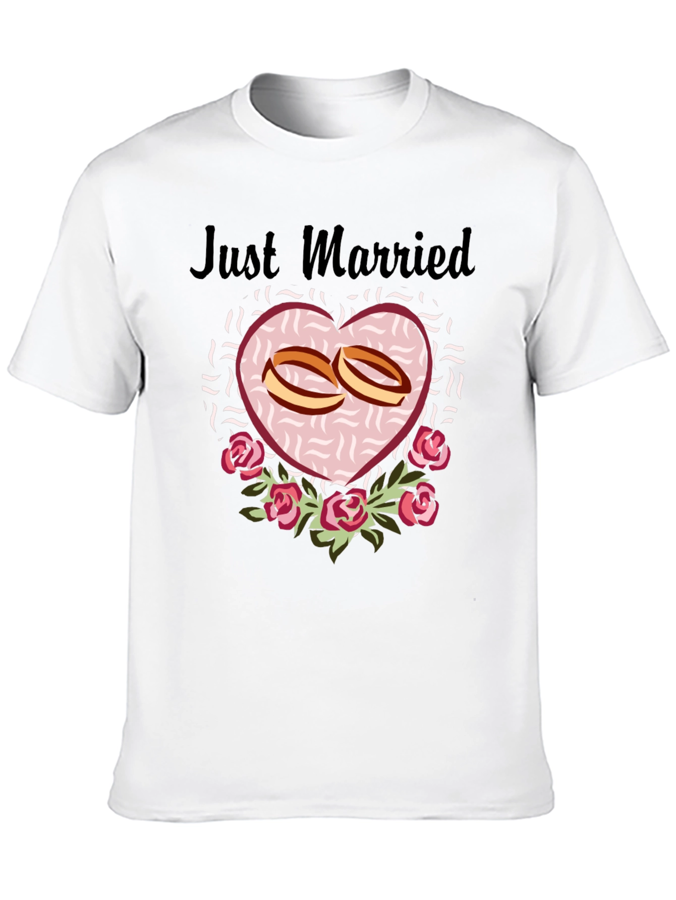 Just Married Graphic Tee - Black