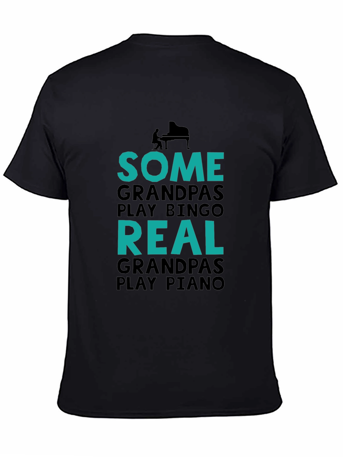 Real Grandpas Play Piano Graphic Tee