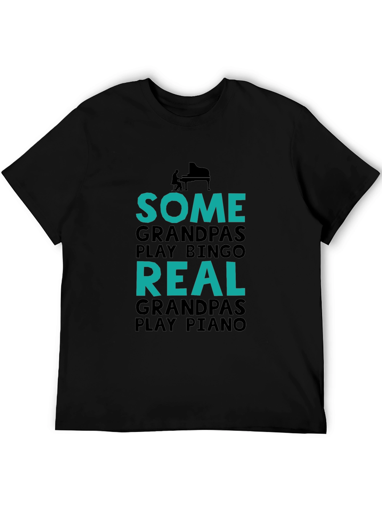 Real Grandpas Play Piano Graphic Tee