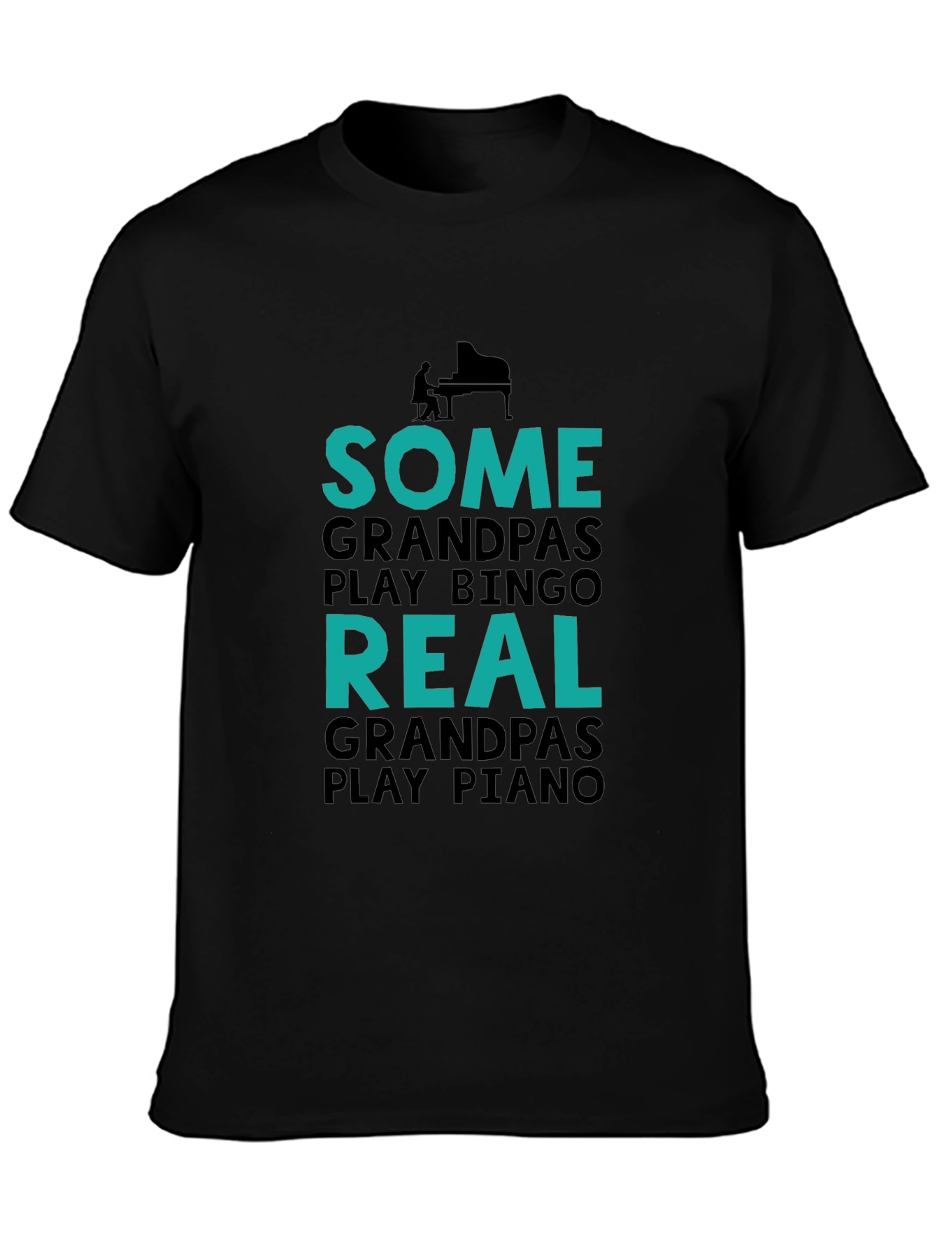 Real Grandpas Play Piano Graphic Tee
