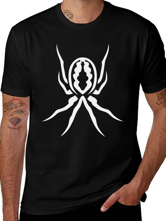 Spider Graphic Print Black T-Shirt