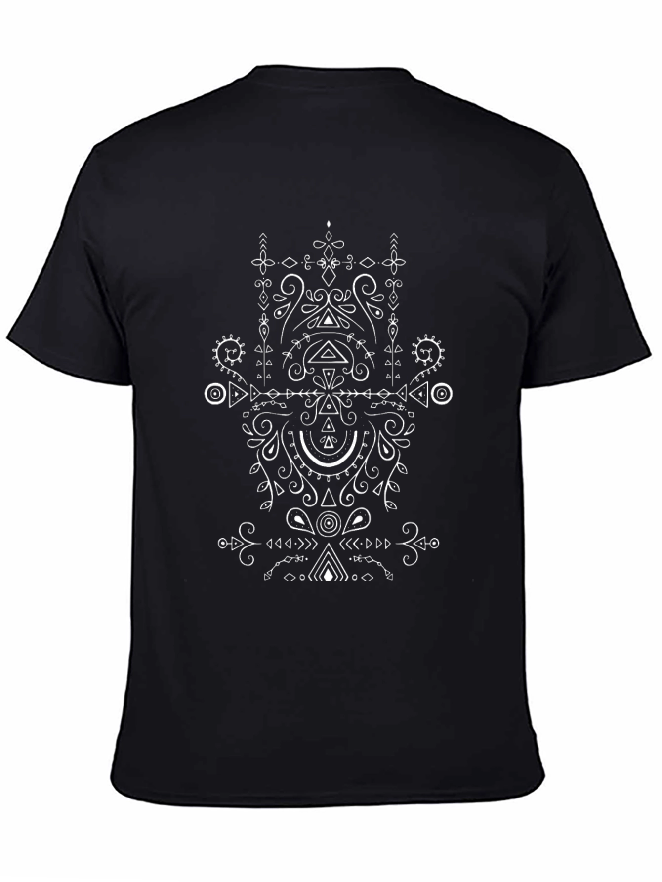 Abstract Geometric T-Shirt - Black