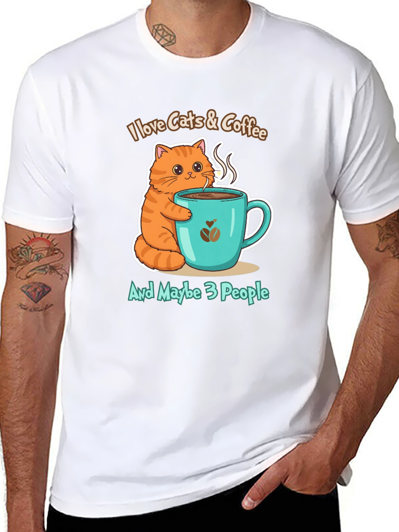 I Love Cats & Coffee T-Shirt