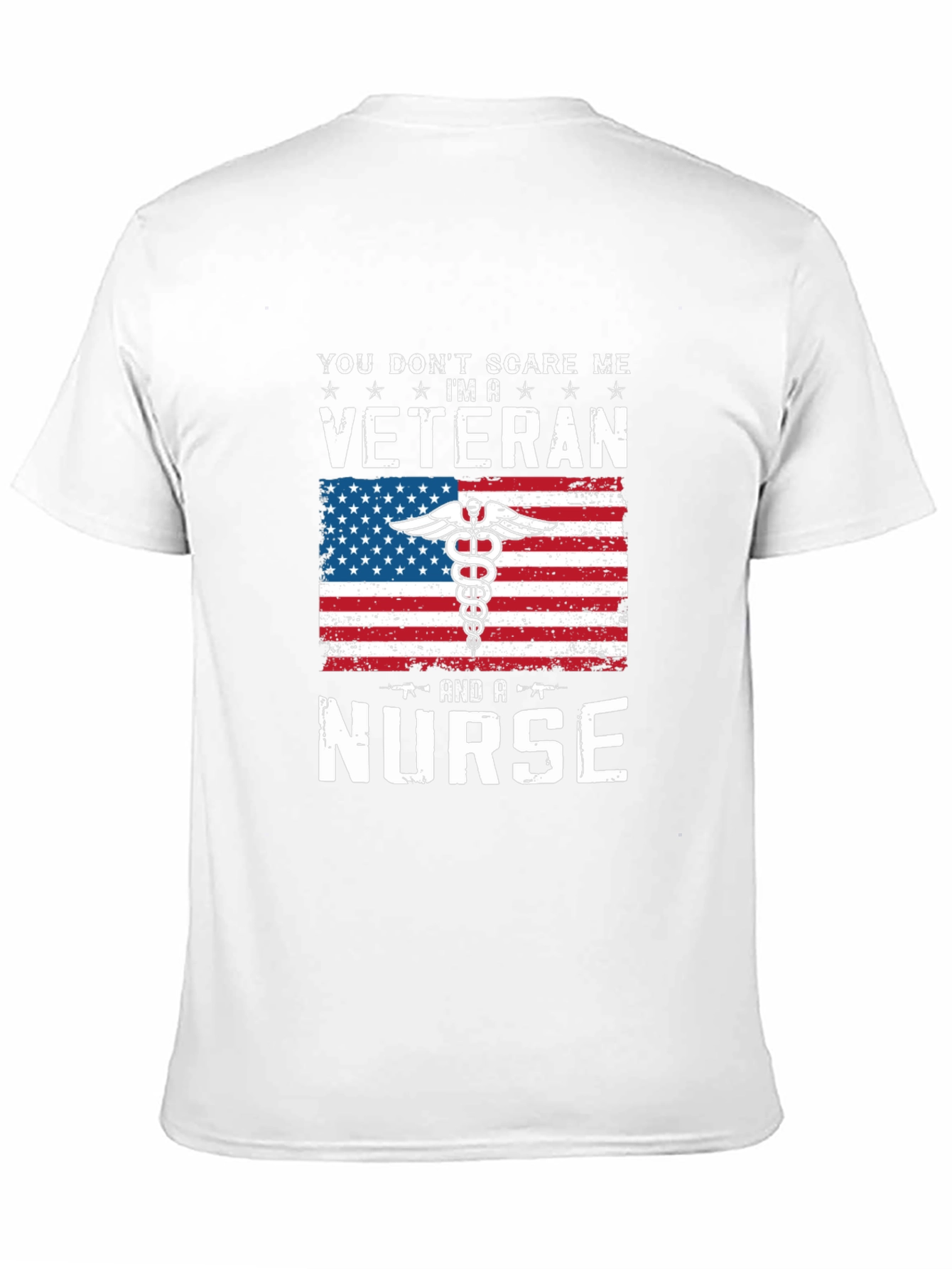 Veteran Nurse T-Shirt - Patriotic American Flag Design