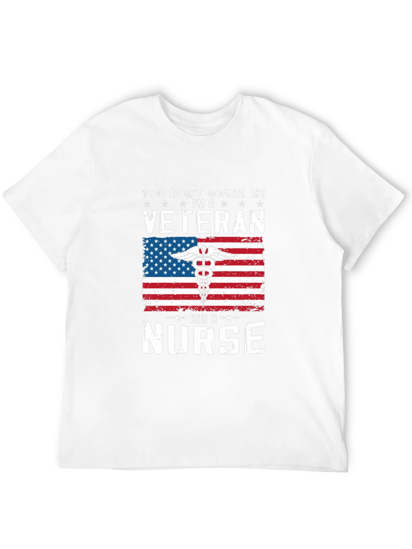 Veteran Nurse T-Shirt - Patriotic American Flag Design
