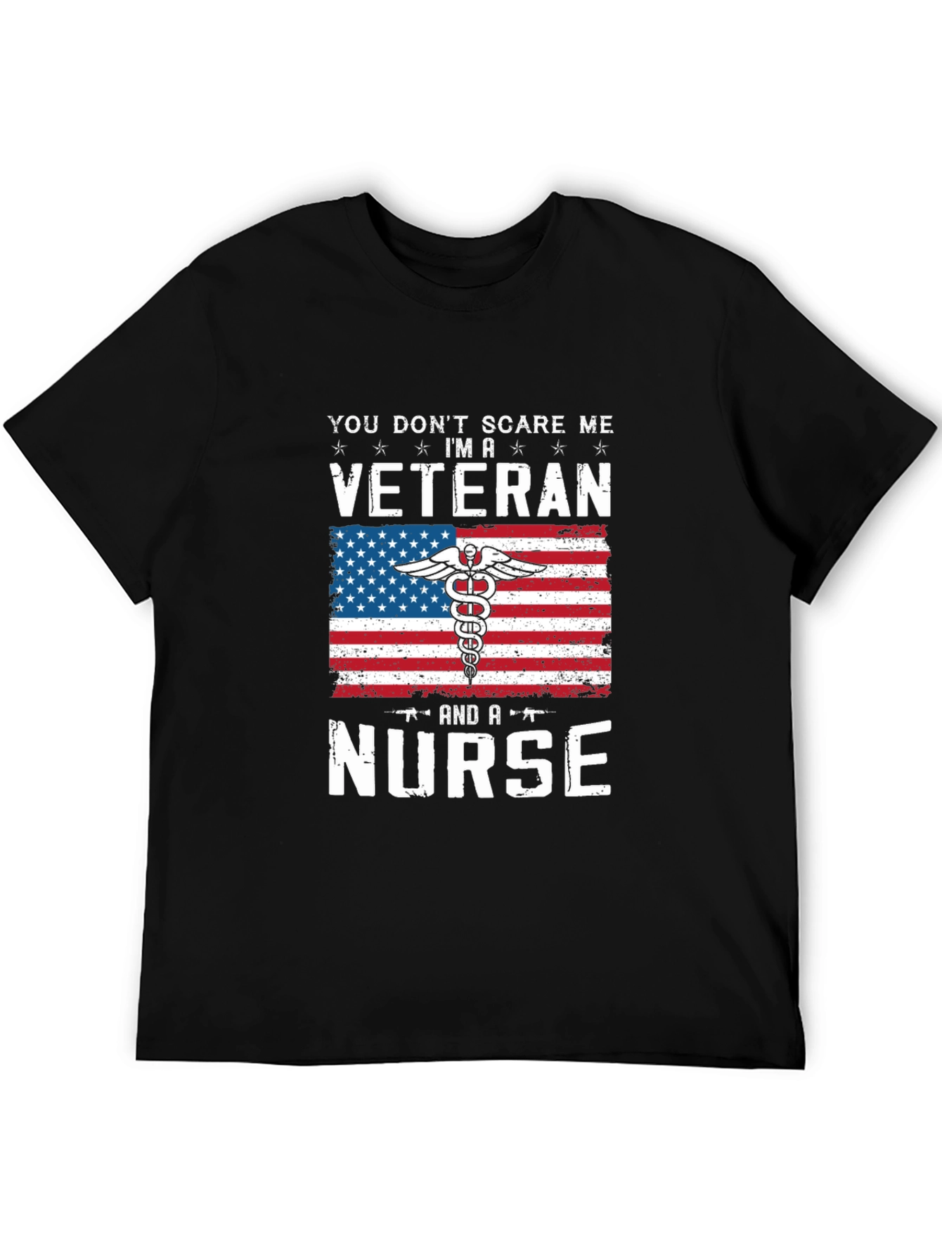 Veteran Nurse T-Shirt - Patriotic American Flag Design