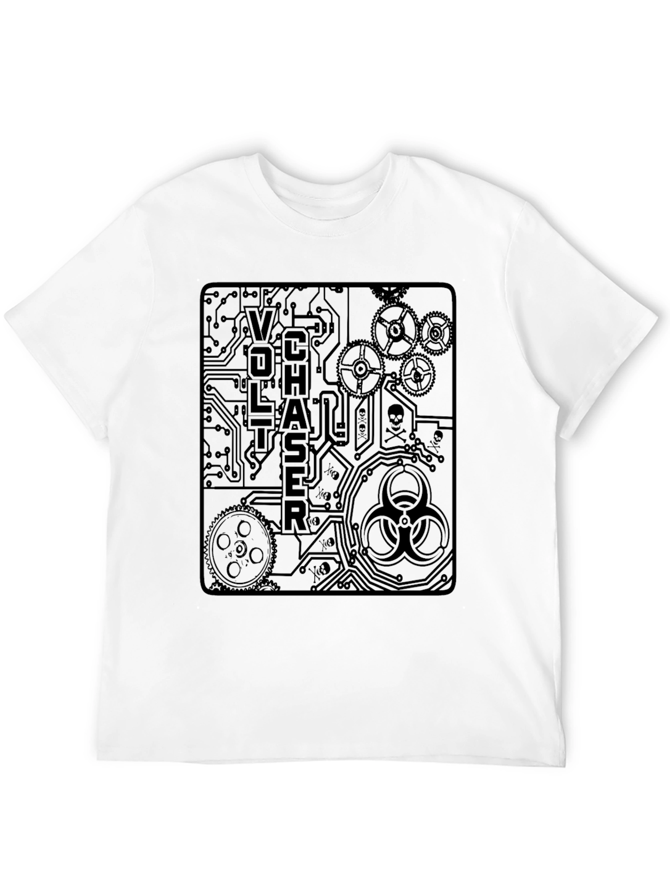Voltchaser Graphic Print T-Shirt - Steampunk Style