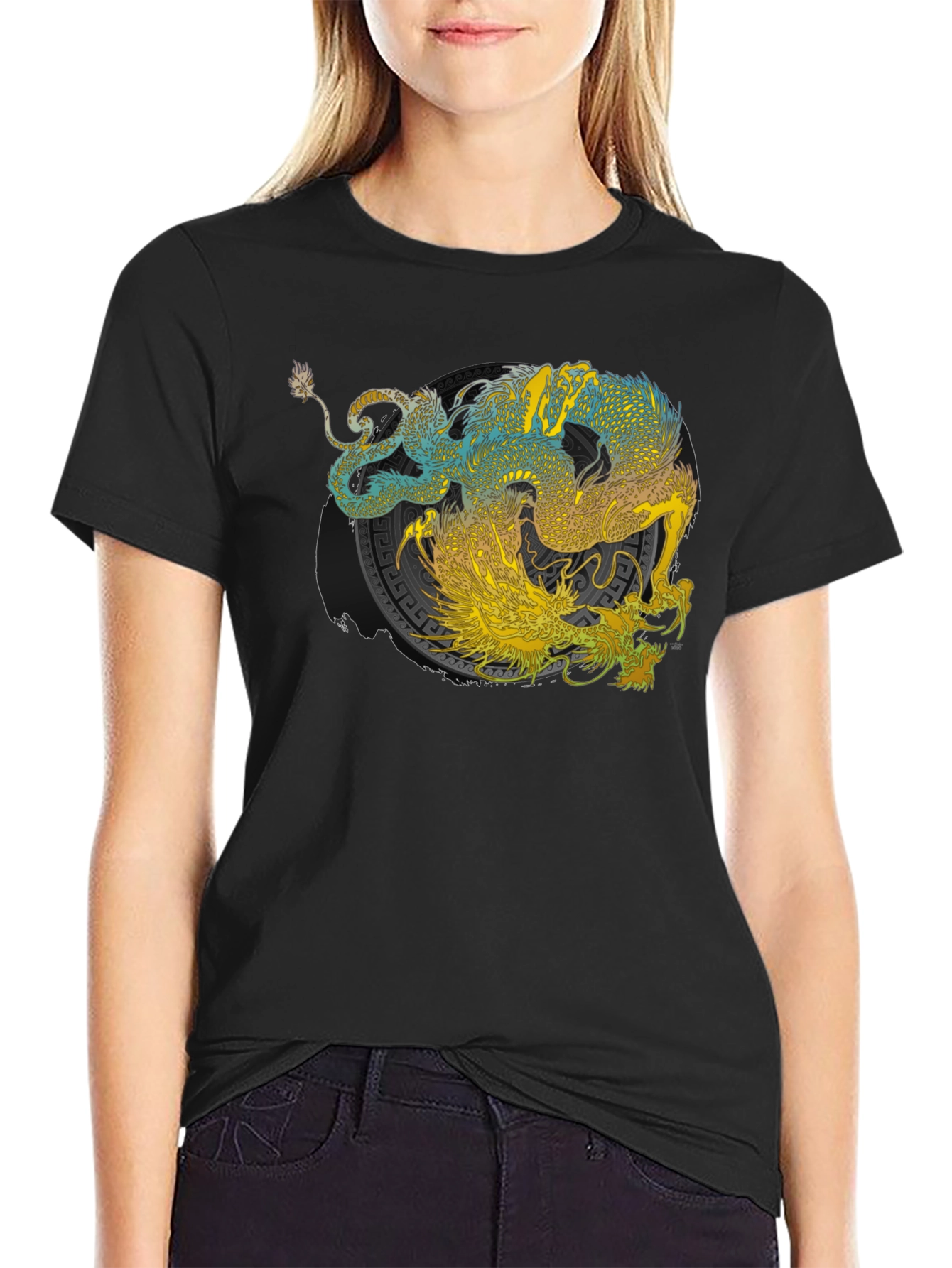 Yin Yang Dragon Graphic Tee