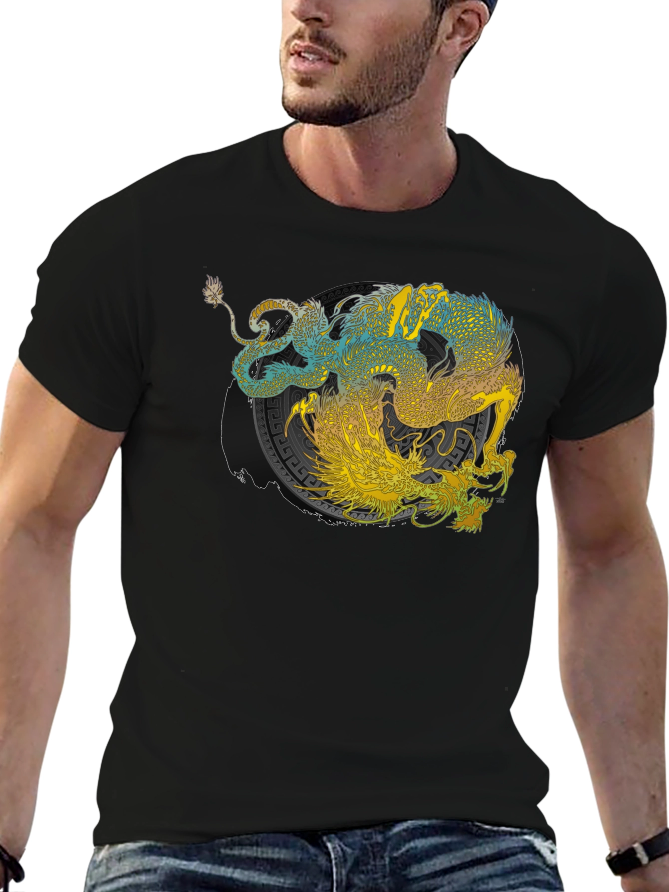 Yin Yang Dragon Graphic Tee