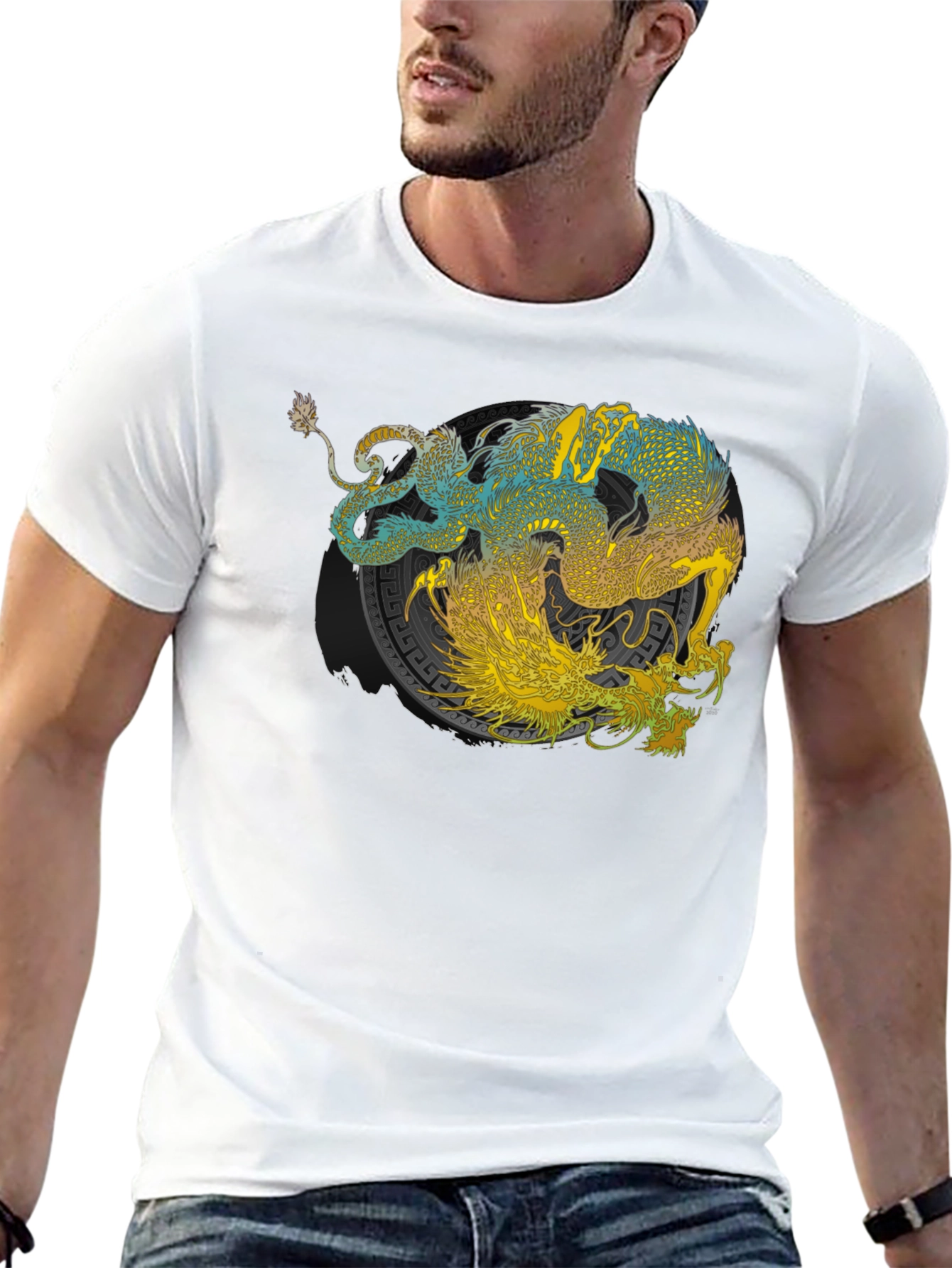 Yin Yang Dragon Graphic Tee
