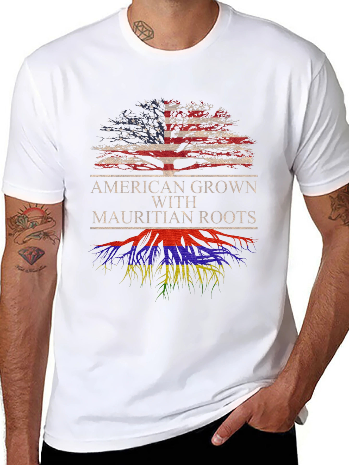 American Grown Mauritian Roots T-Shirt