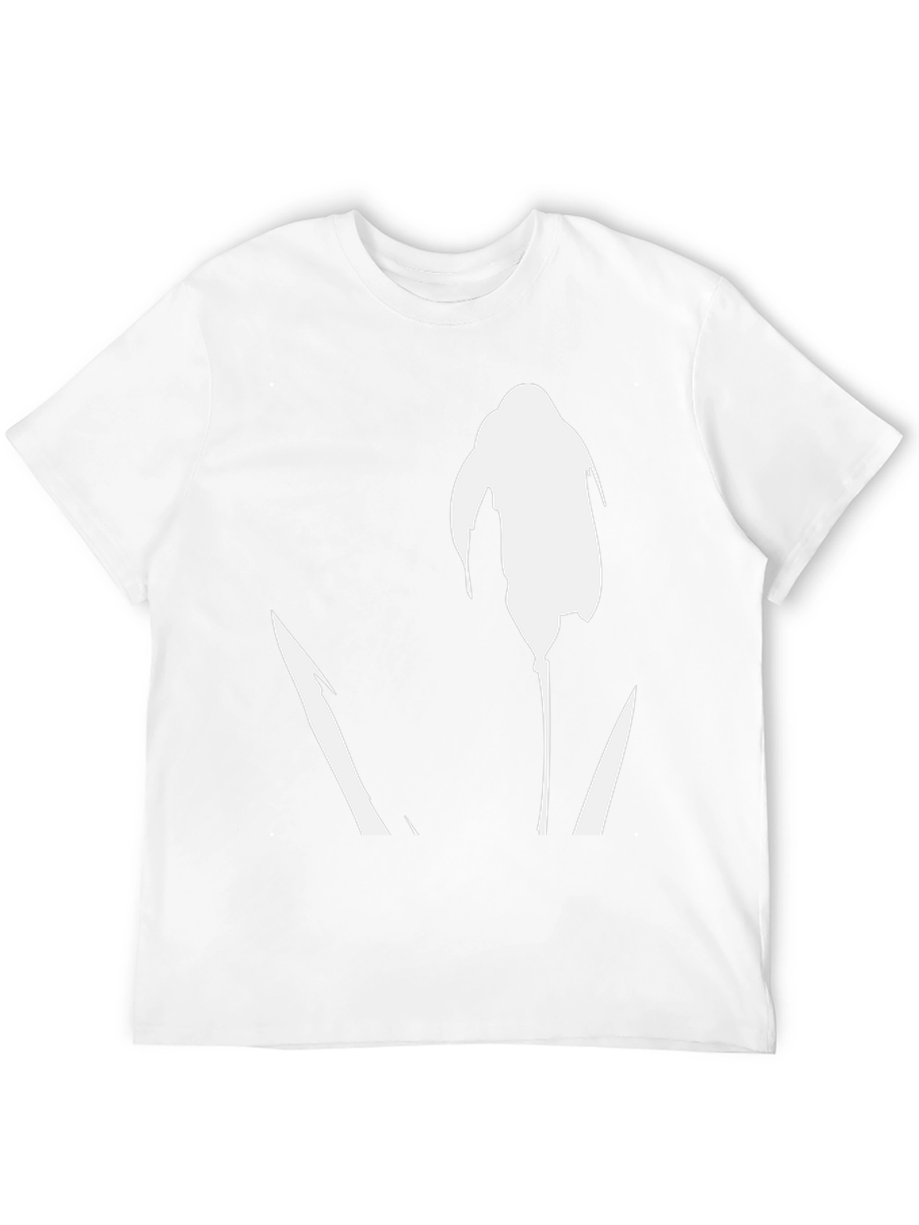 Abstract Flower Graphic T-Shirt - Black Casual Tee