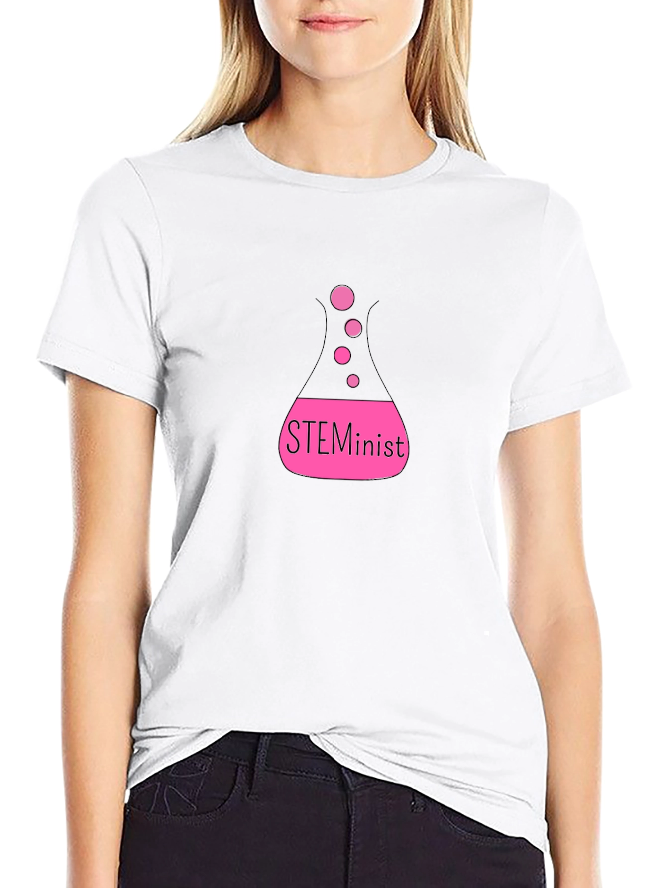 STEMinist Black T-Shirt - Science & Feminism